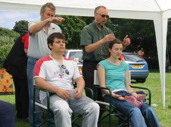 Sahaja Yogis from Coventry - Jim and Eddie standing