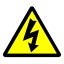 warning triangle, electrical flash warning triangle, electrical flash