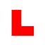logo, red L on white background for learner driver logo, red L on white background for learner driver